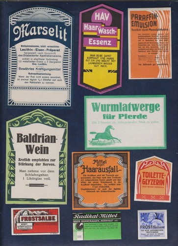 Alte etiketten apotheke - alte, /