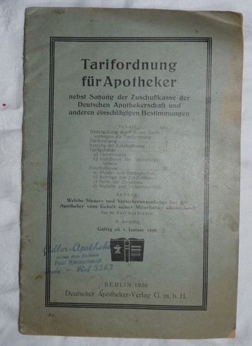 Heftchen tarifordnung für - heftchen,
