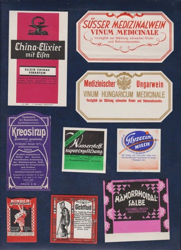 Alte etiketten apotheke - alte,